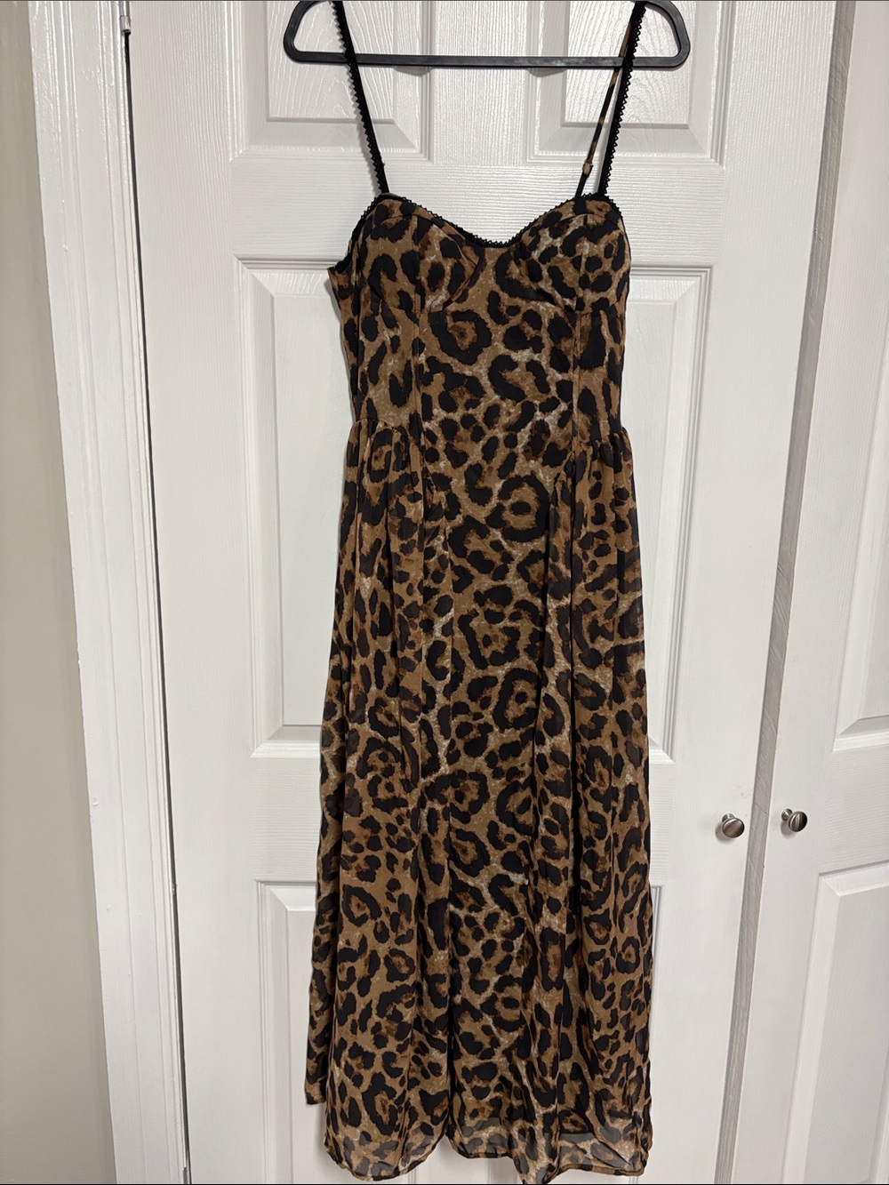 Fashion Nova Leopard Print maxi dress  - Brown & Black